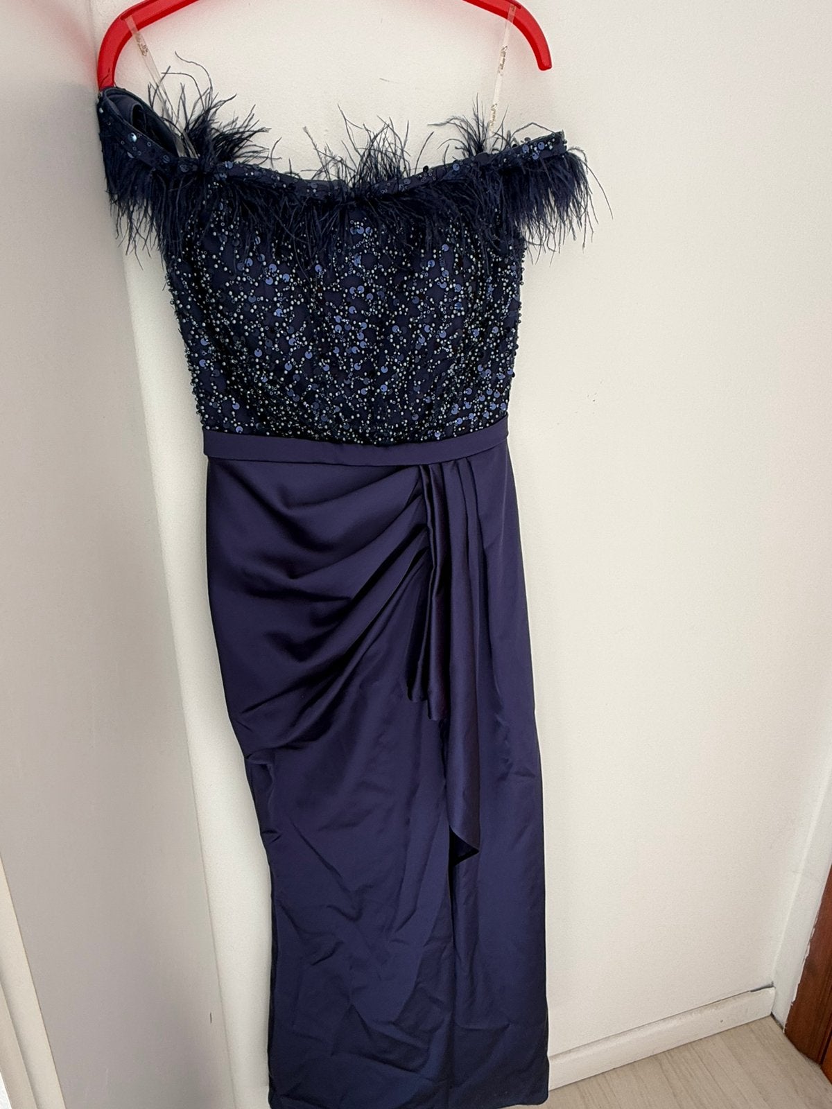 Robe longue Bleu marine, Taille 36 (S), Comme neuf, Enlèvement, Bleu