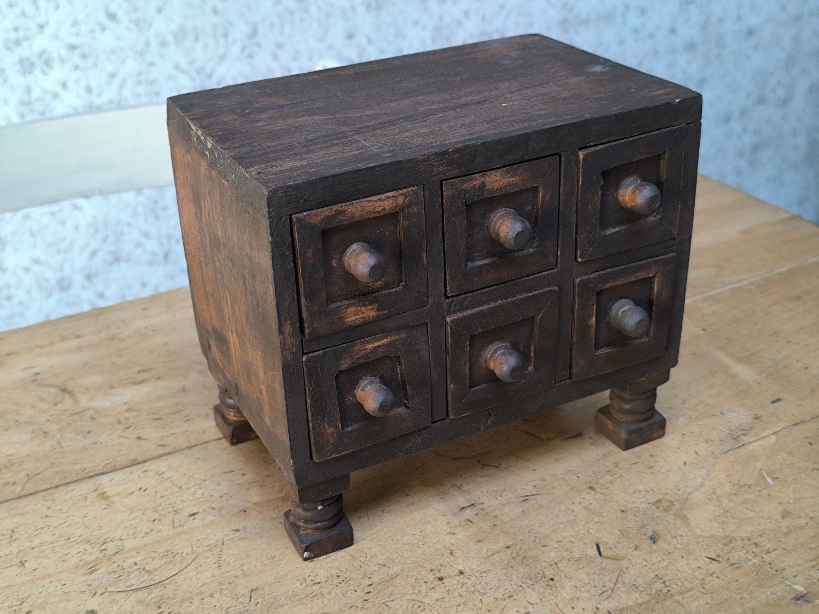 Petite commode ancienne en bois (Bon état!), Enlèvement ou Envoi, Utilisé, Moins de 50 cm, Moins de 50 cm