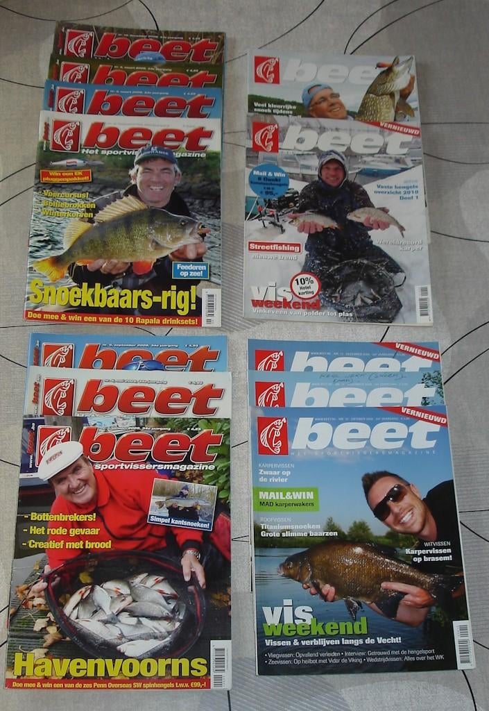 12 beet magazines, Watersport en Boten, Hengelsport | Algemeen, Ophalen, Gebruikt, Boek of Tijdschrift