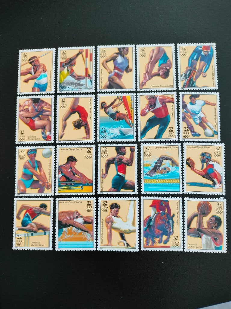 États-Unis 1996 - sports, Jeux olympiques d'Atlanta **, Envoi, Non oblitéré, Amérique du Nord