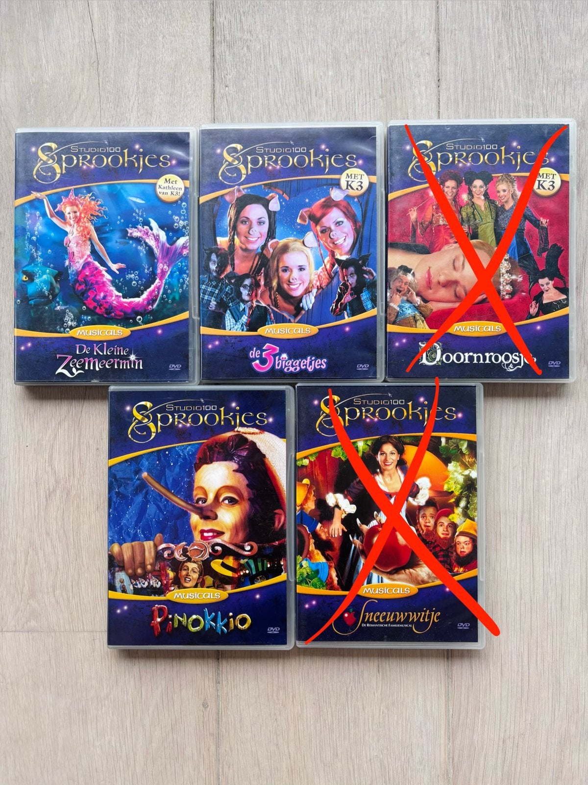 Studio 100 sprookjes DVD’s, Alle leeftijden, Zo goed als nieuw, Sprookjes, Film