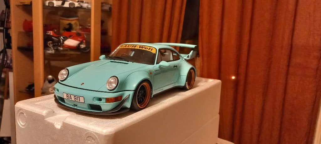 1/12 Porsche 911 964 RWB Rauh-Welt Begriff Tiffany 2020, Hobby & Loisirs créatifs, Voitures miniatures | 1:5 à 1:12, Enlèvement ou Envoi