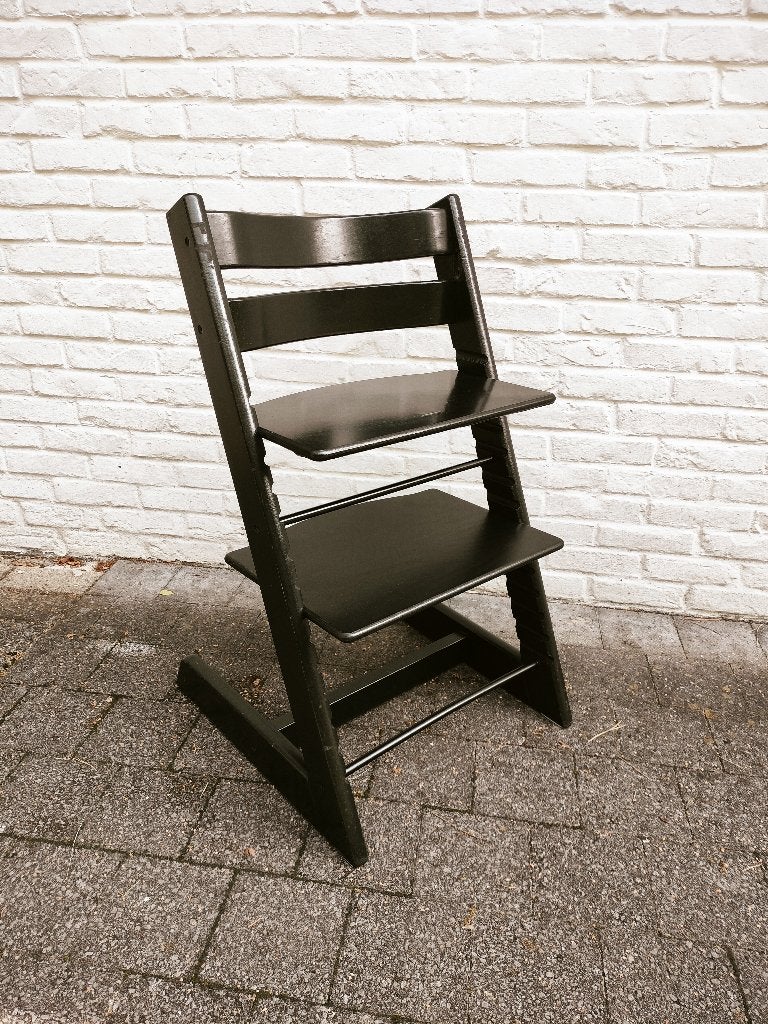 Stokke Tripp Trapp. ZWART. Kinderstoel. Meegroeistoel., Enfants & Bébés, Enlèvement, Utilisé, Chaise évolutive, Réducteur de chaise