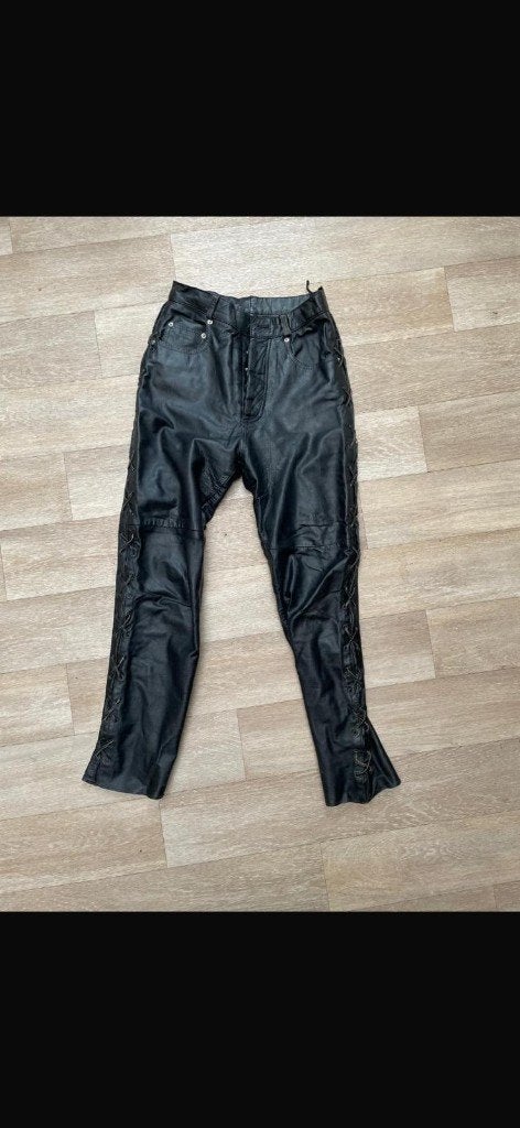Lederen dames motobroek, Broek | leer, Geen merk, Ophalen of Verzenden, Dames