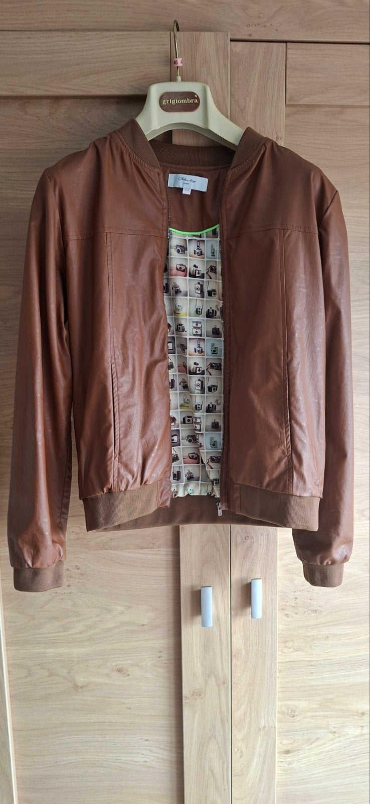 leren jas blue bary, Kleding | Heren, Ophalen, Zo goed als nieuw, Bruin, Blue bary