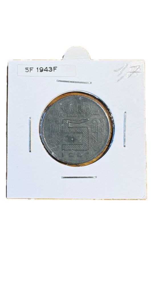LEOPOLD III: 5 FRANK 1943F (2), Ophalen of Verzenden