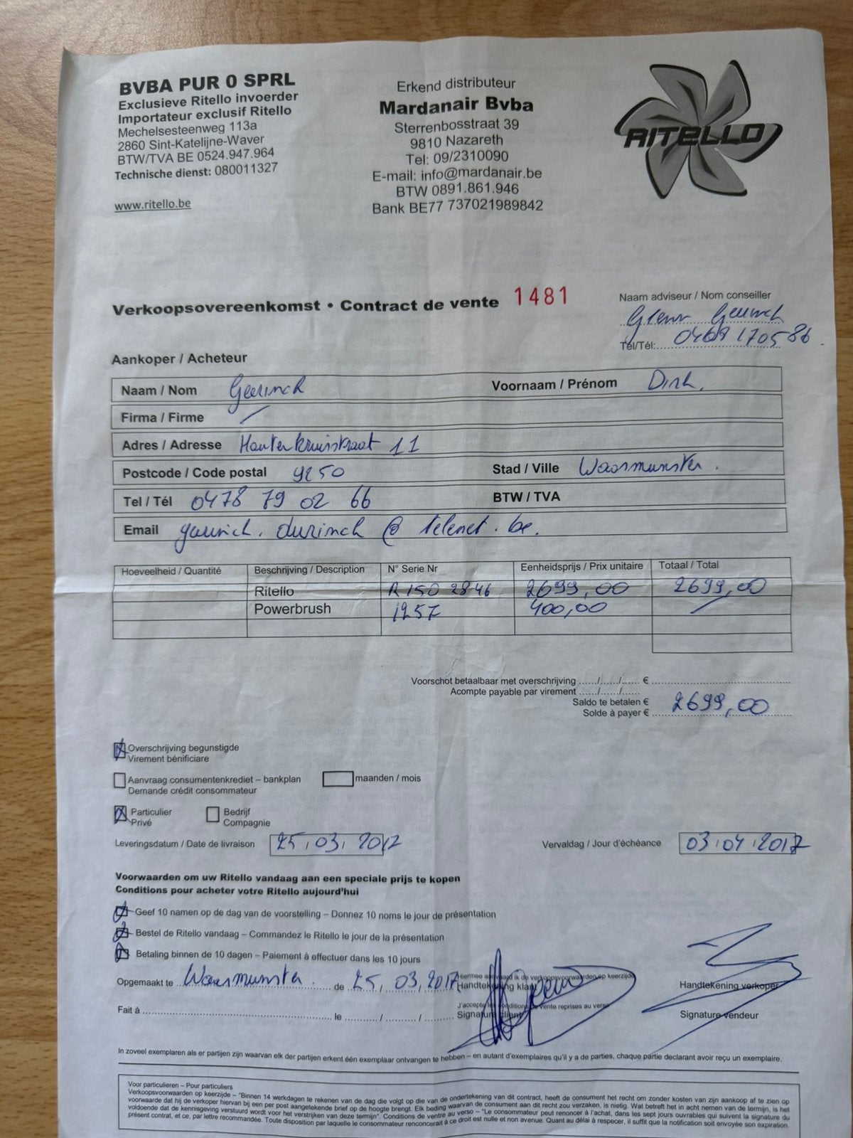 Ritello stofzuiger, Elektronische apparatuur, Ophalen, Zo goed als nieuw