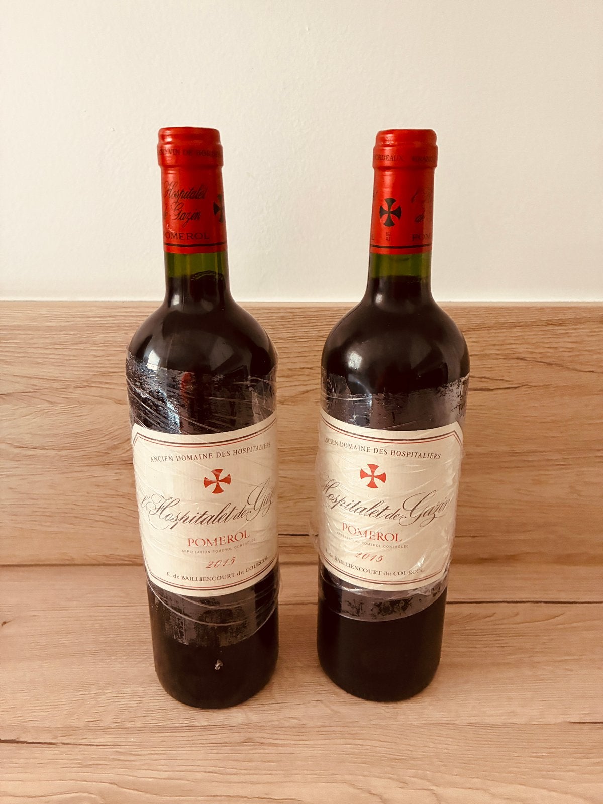 2 x Hospitalet de Gazin 2015, Ophalen, Frankrijk, Nieuw, Rode wijn