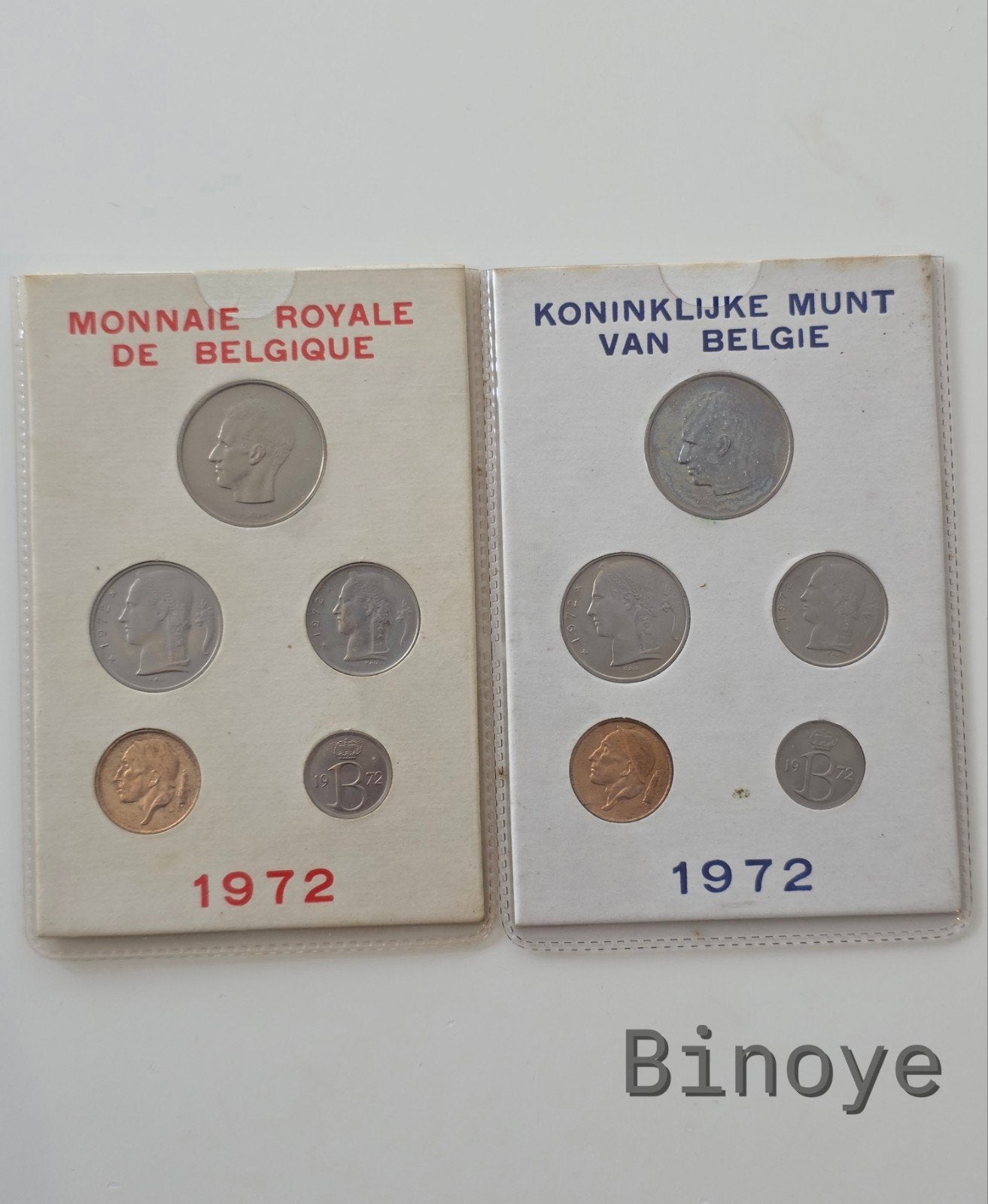 Belgische FDC 1972-serie - 2 versies - FR + NL - 10 munten, Postzegels en Munten, Ophalen of Verzenden, Setje