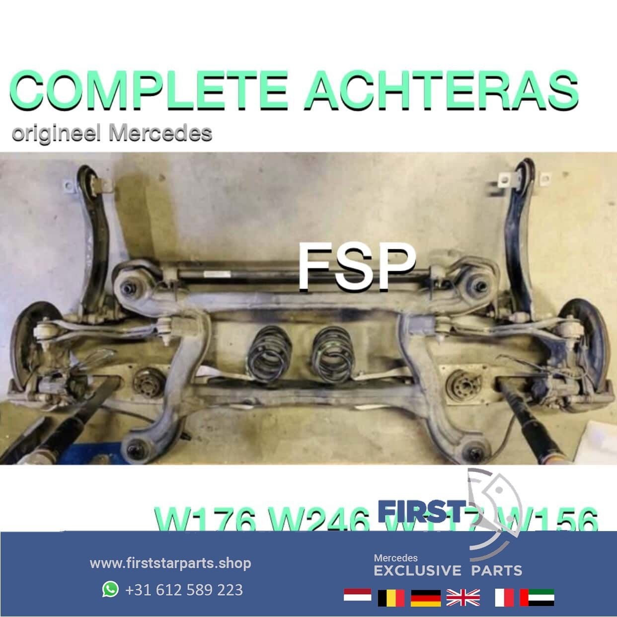 Complete achteras Mercedes W176 A W246 B W117 CLA W156 GLA K, Auto-onderdelen, Gebruikt, -, Ophalen of Verzenden, -