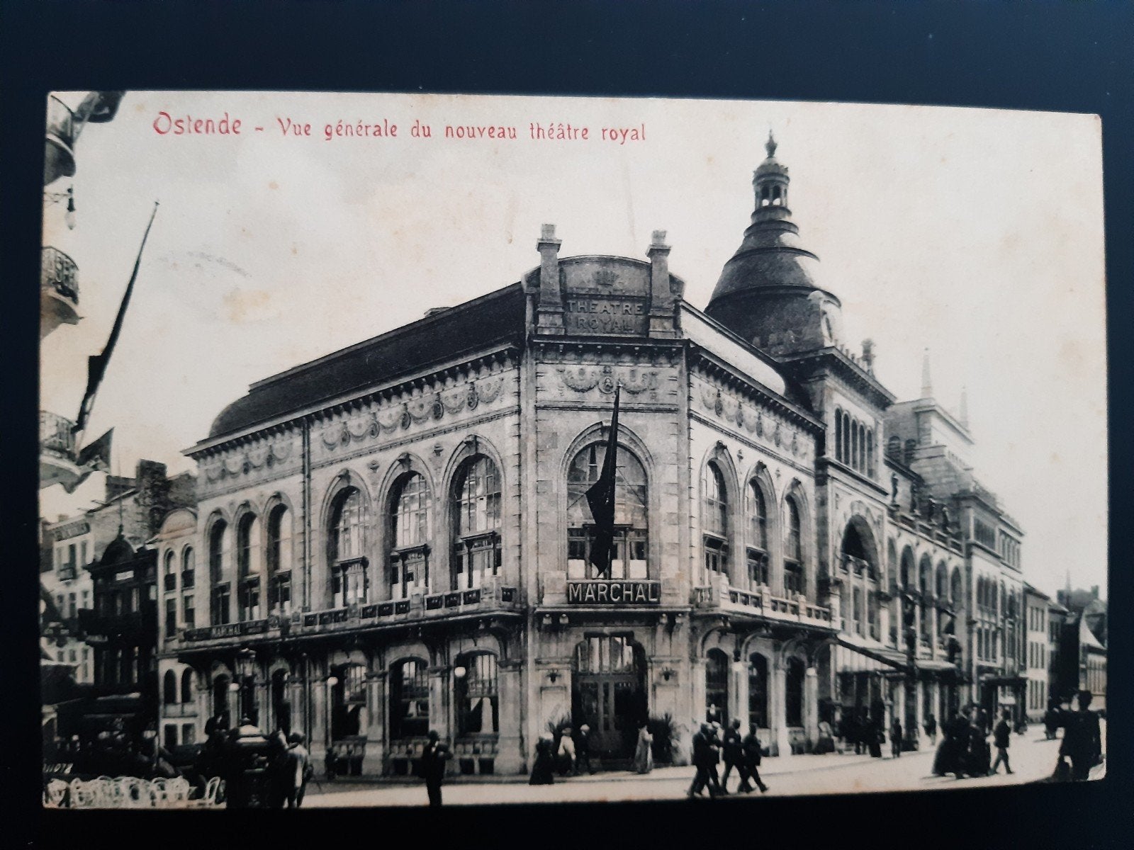 postkaart OOSTENDE THEATER 1909, Verzamelen, Ophalen of Verzenden