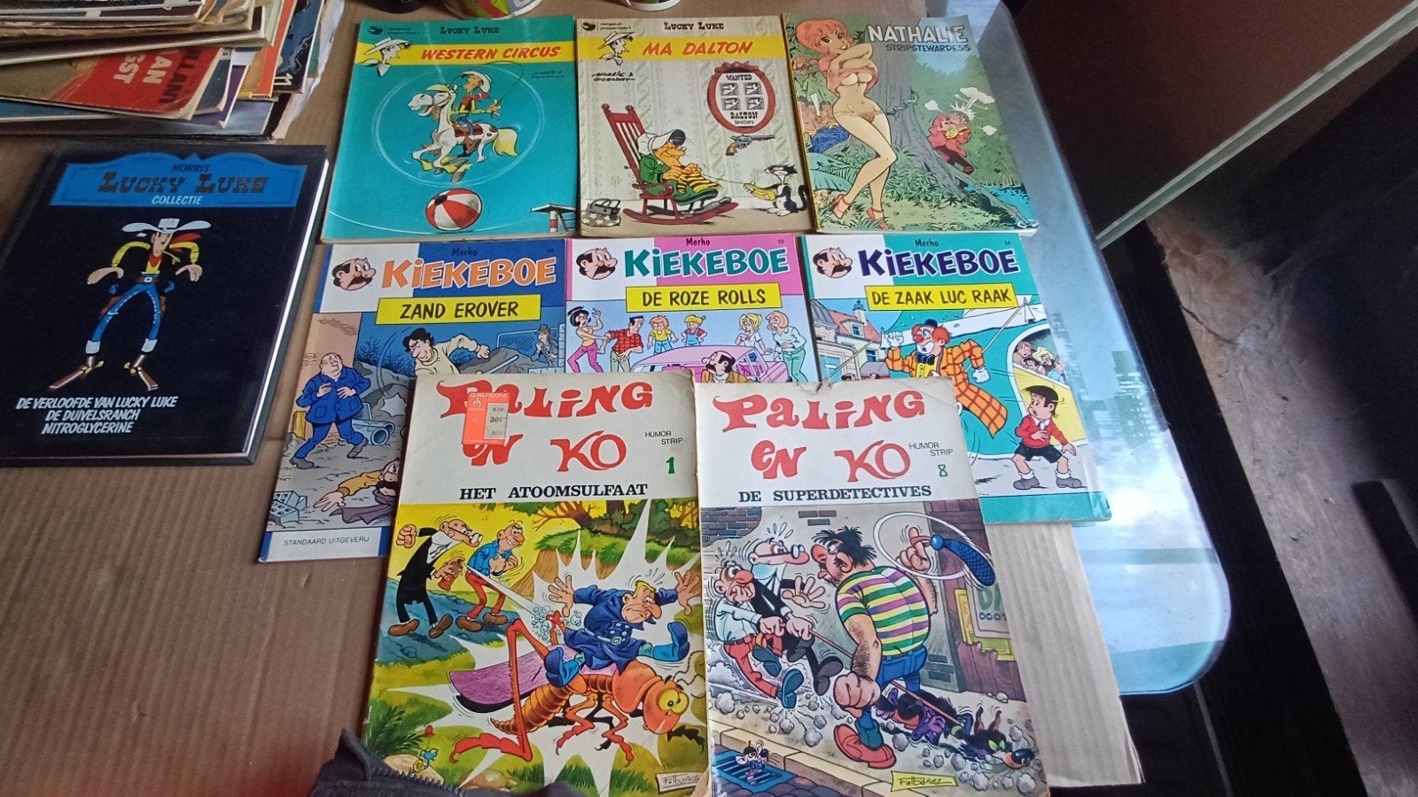 lucky luke , palin & co , nathalie, kiekeboe, Verzamelen, Ophalen of Verzenden