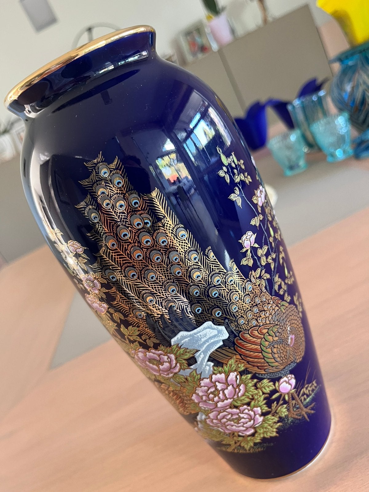Japanese vaas Blue Cobalt Gold, Ophalen of Verzenden