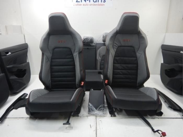 VW Golf 8 Facelift GTI Interieur Leer Compleet Zwart Grijs R, Auto-onderdelen, Ophalen of Verzenden, Gebruikt