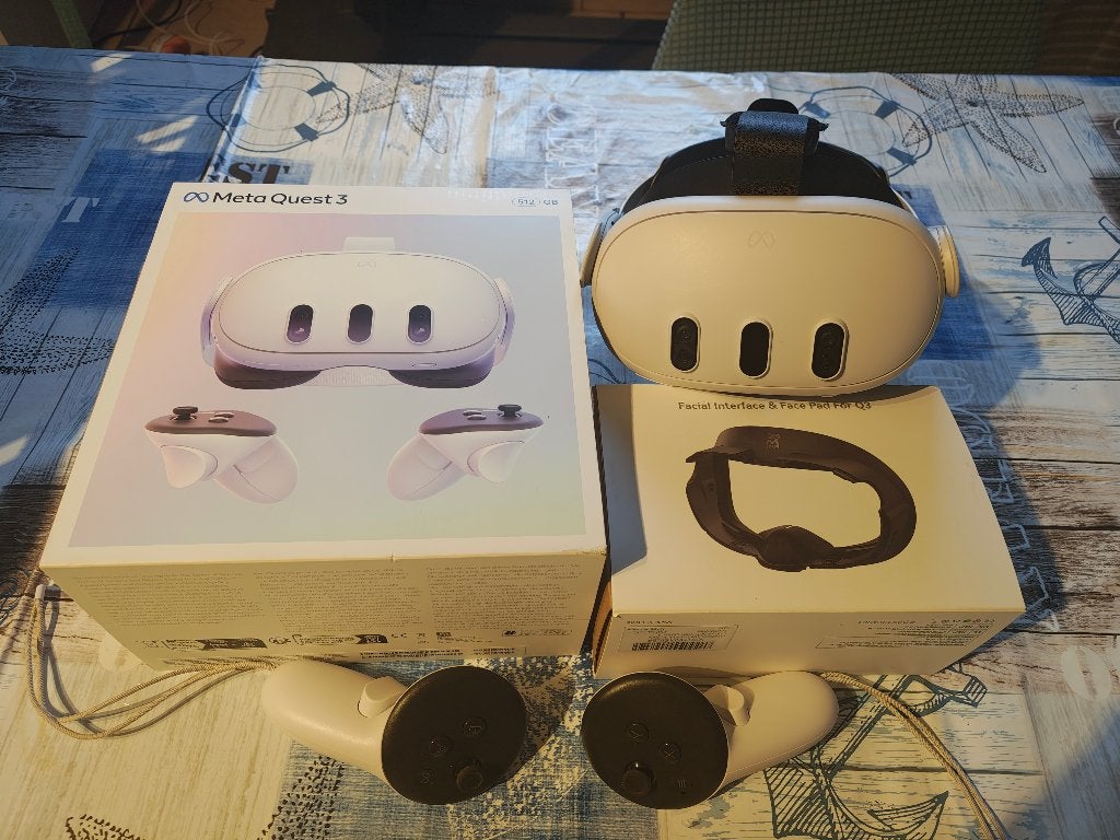 Quest 3 512go + accessoires, Games en Spelcomputers, Virtual Reality, Ophalen, Gebruikt, VR-bril