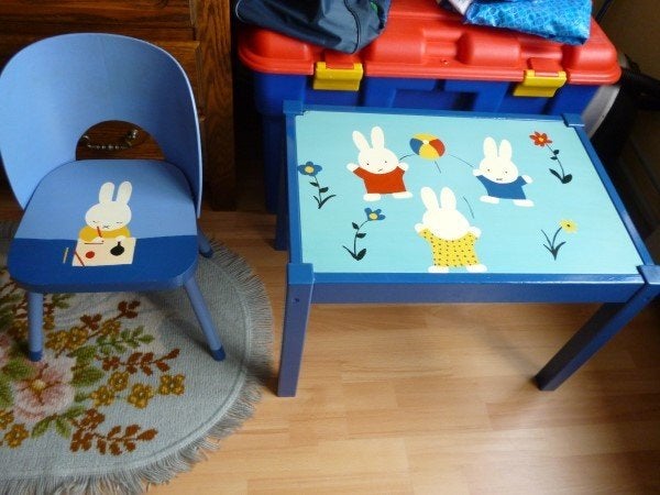 Houten tafeltje+Stoeltje Nijntje, Kinderen en Baby's, Ophalen of Verzenden, Zo goed als nieuw
