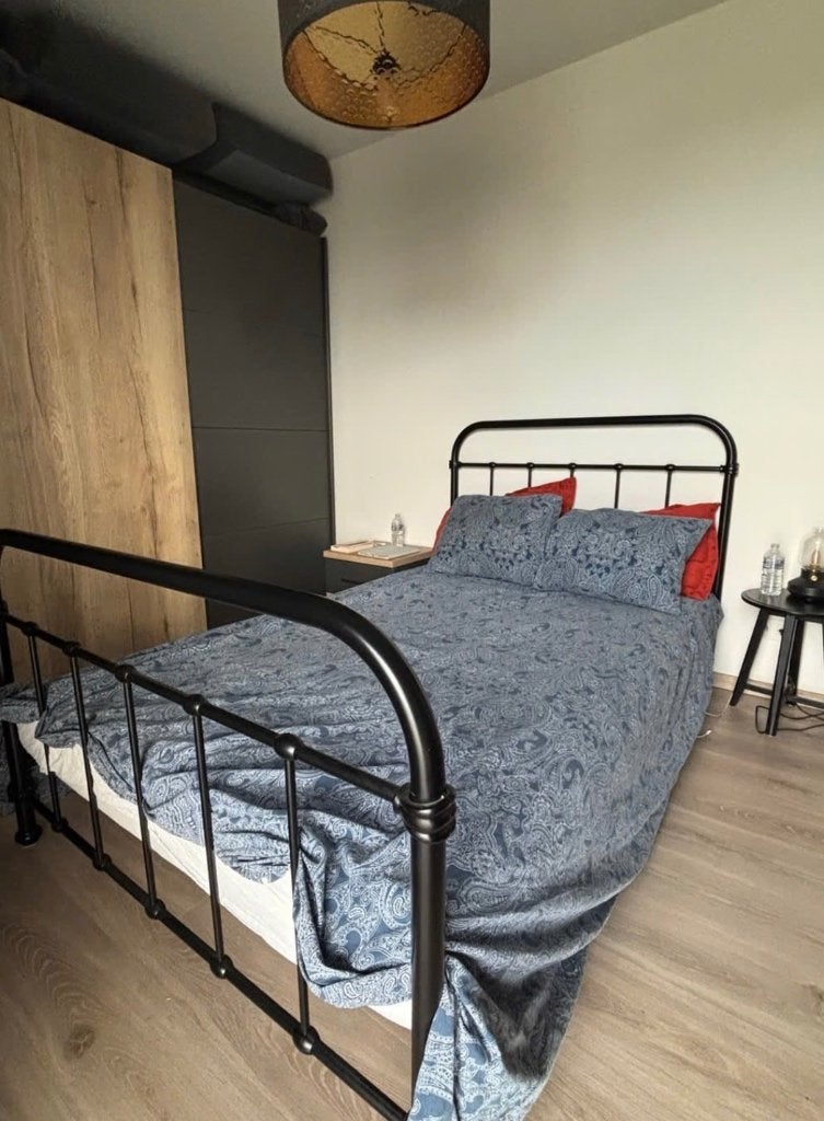 Twijfelaar bed (120x200cm), Ophalen, Gebruikt, Zwart, Twijfelaar