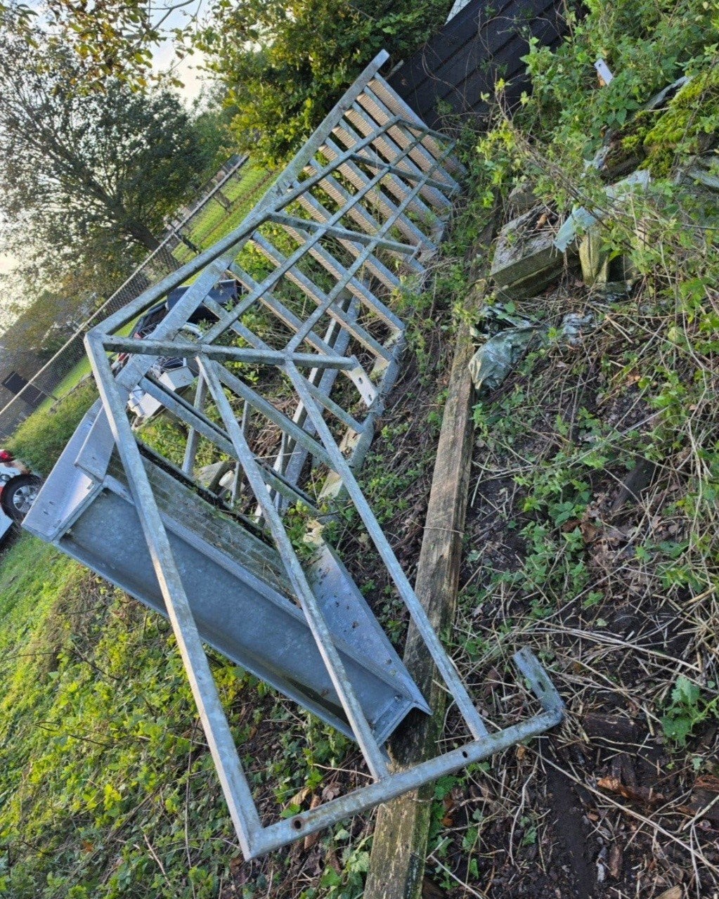 Trap met bordes bordestrap verzinkt galva stalen metalen, Doe-het-zelf en Bouw, Ophalen, Gebruikt, Trap, 2 tot 4 meter