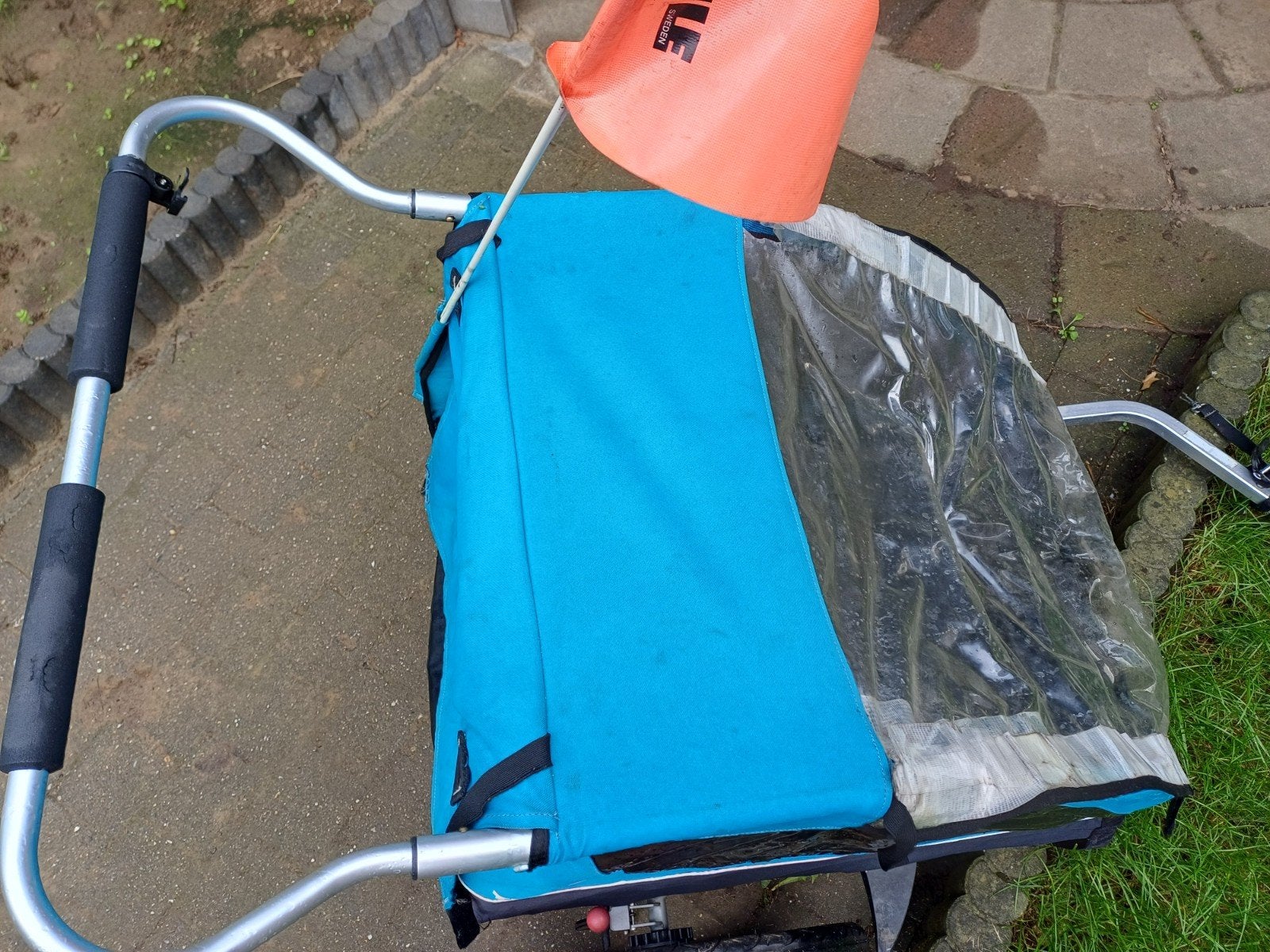 Remorque à vélo Thule Coaster pour 2 enfants - avec traces d, 20 à 40 kg, Enlèvement, Utilisé, Remorque pour enfant