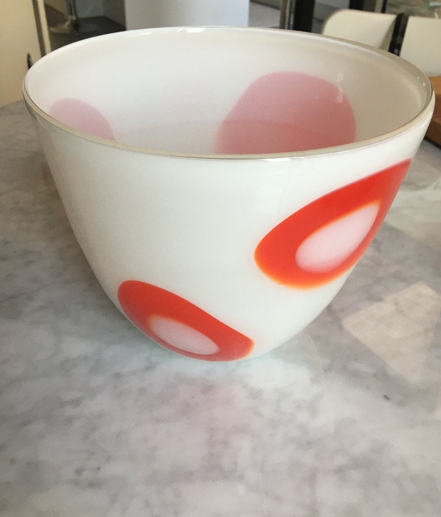 Retro bloempot (als nieuw!) H21 cm B 24cm, Tuin en Terras, Bloempotten, Ophalen of Verzenden, Zo goed als nieuw, Binnen