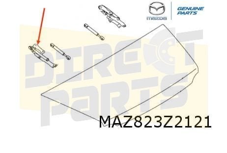 Mazda MX-5 achterklepscharnier L (cabrio) (ND) (4/15-) Origi, Neuf, Arrière, -, Haillon arrière