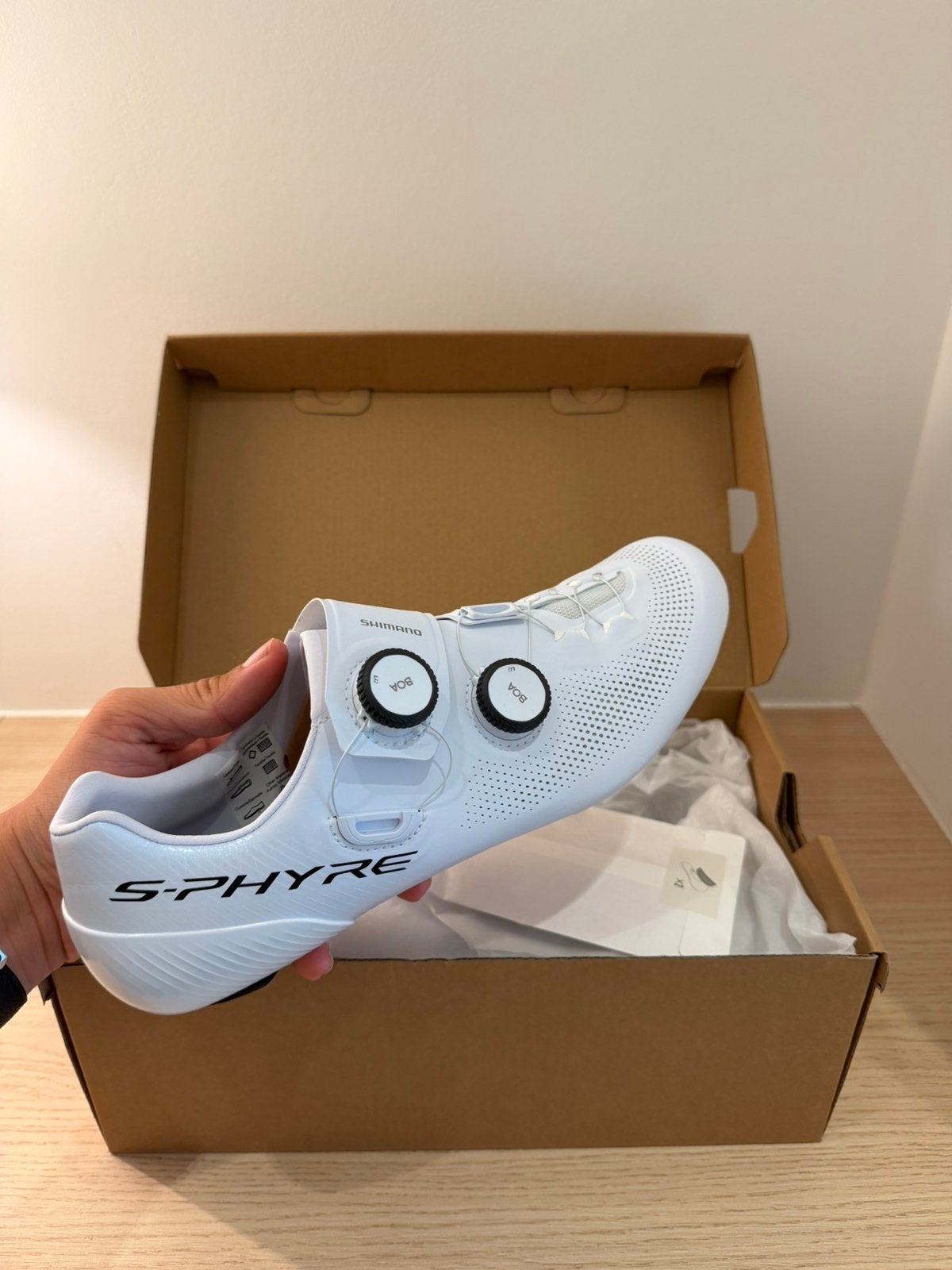 Shimano S-PHYRE RC903 wielrenschoenen wit – maat 43 – NIEUW, Ophalen of Verzenden, Zo goed als nieuw, Wit