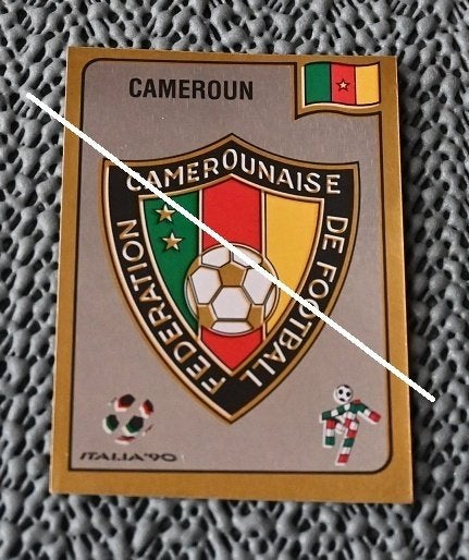Panini Italia 90 Embleem Cameroun, Verzenden, Gebruikt, Poster, Plaatje of Sticker