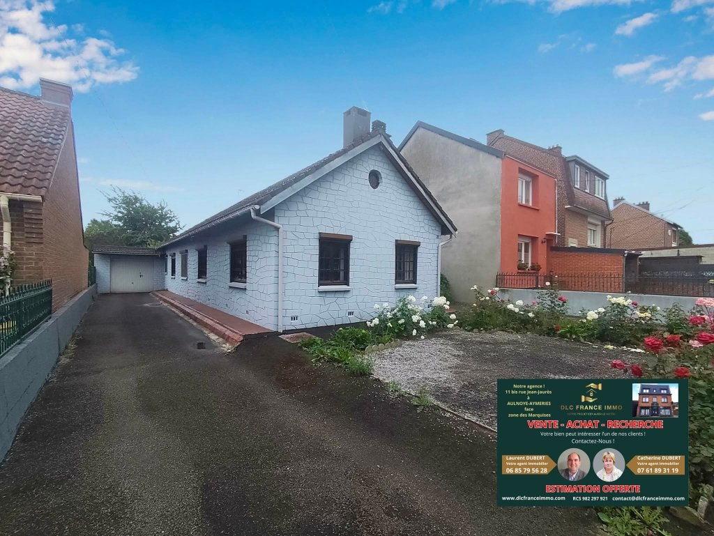 maison de plain-pied 4 façades, AULNOYE-AYMERIES, Immo, 103 kWh/an, France, 80 m², 500 à 1000 m²