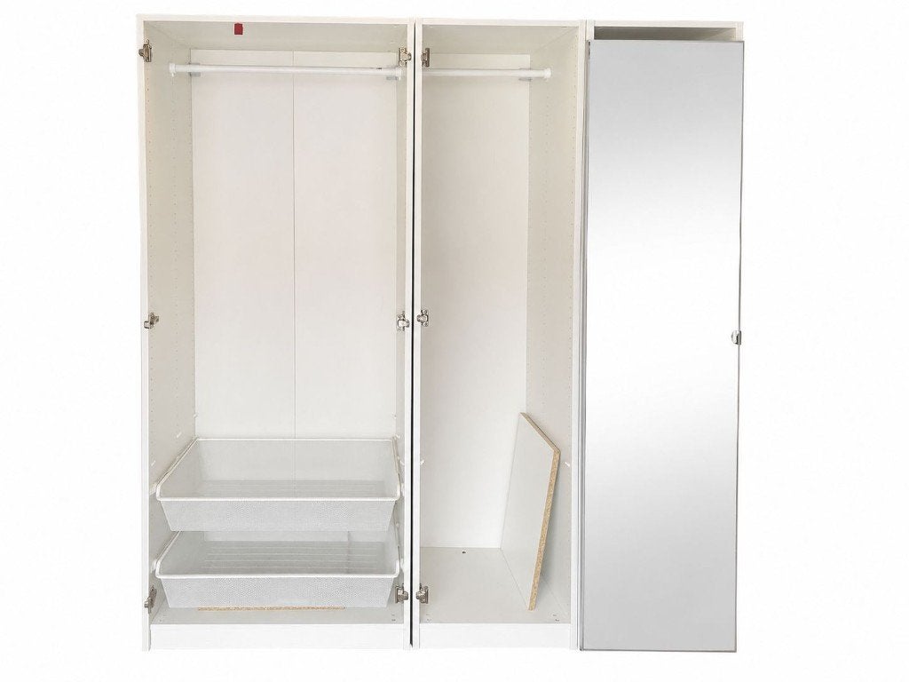Armoire IKEA PAX avec 4 portes miroir, Maison & Meubles, 200 à 250 cm, Comme neuf, Enlèvement, 200 cm ou plus