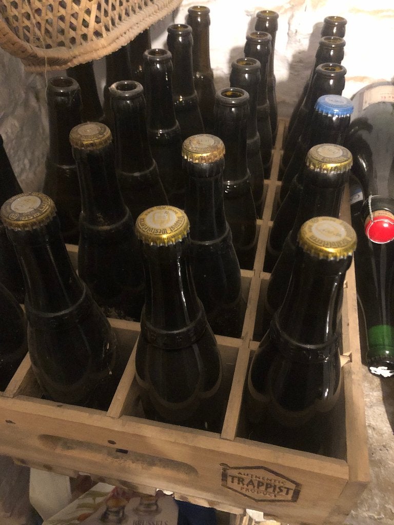 Lot anciennes bouteilles de bière gueuze Westvleteren Orval, Enlèvement, Comme neuf, Bouteille(s), Autres marques