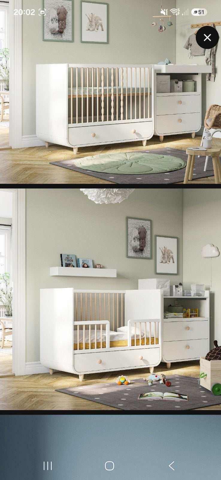 Lit bébé Myllra Ikéa, Enfants & Bébés, Enlèvement, Utilisé, Berceau