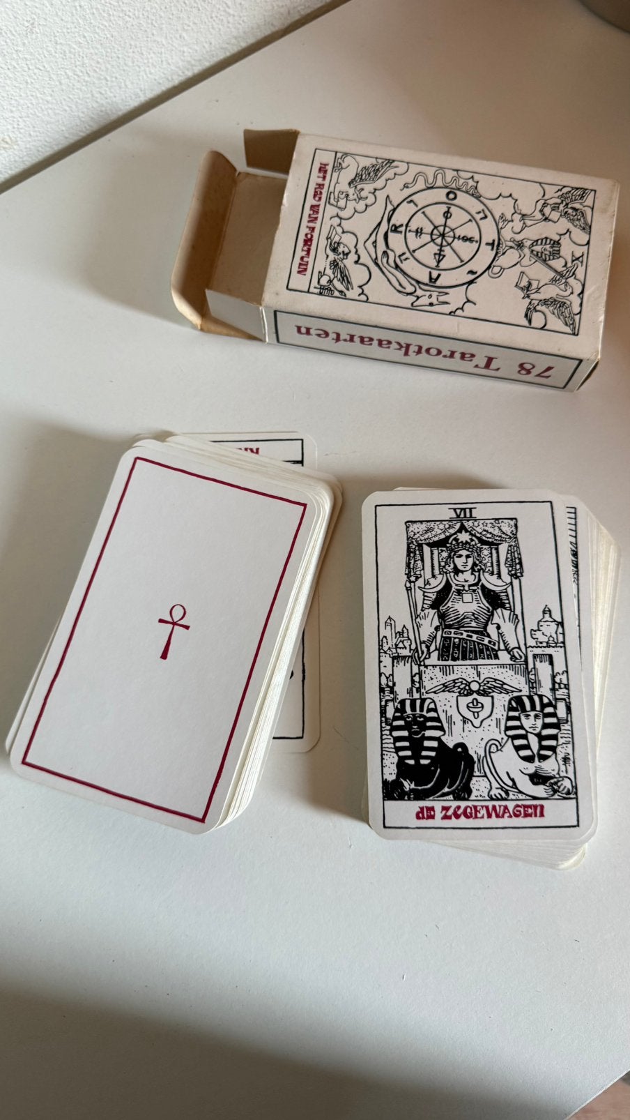 Vintage Bert Bakker Rider Tarot – Het Rad van Fortuin, Verzamelen, Ophalen of Verzenden, Gebruikt, Kwartet(ten)
