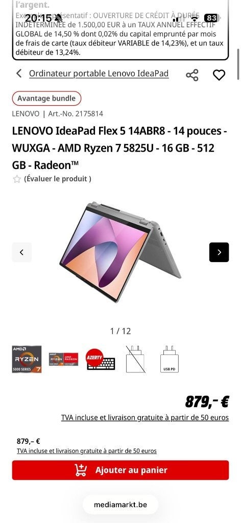 Lenove IdeaPad Flex5 14" 16 ram 512ssd nieuw verpakt, Computers en Software, RAM geheugen, Ophalen, Overige soorten, Nieuw, Laptop