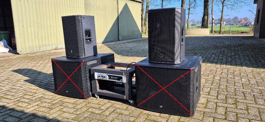 Electro-Voice EKX-12 set met Crown XLS-2000, Ophalen, Zo goed als nieuw
