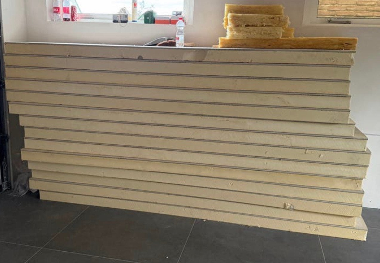 14 panneaux isolants PIR complets avec de gypse collé, Bricolage & Construction, Enlèvement, Comme neuf, Isolation de toiture