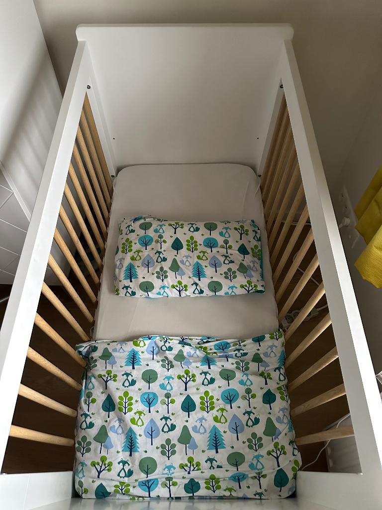 Bopita Paris ledikant wit eik - 60cmx120cm incl matras, Kinderen en Baby's, Babywiegjes en Ledikanten, Gebruikt, Ledikant, Ophalen