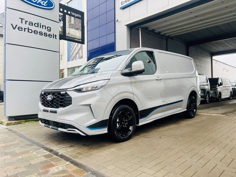 Ford Transit Custom, Auto's, Automaat, Zwart, 4 cilinders, Leder en Stof