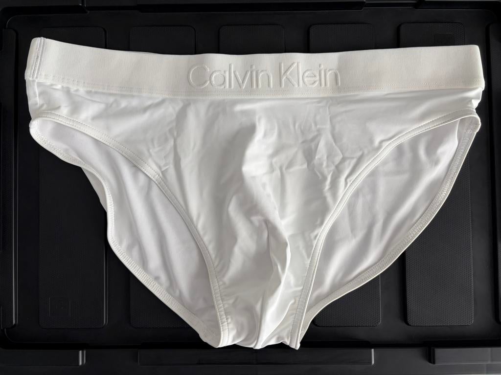 Slip de bain Calvin Klein nouvelle taille L, Envoi, Taille 52/54 (L), Blanc, Slip de bain