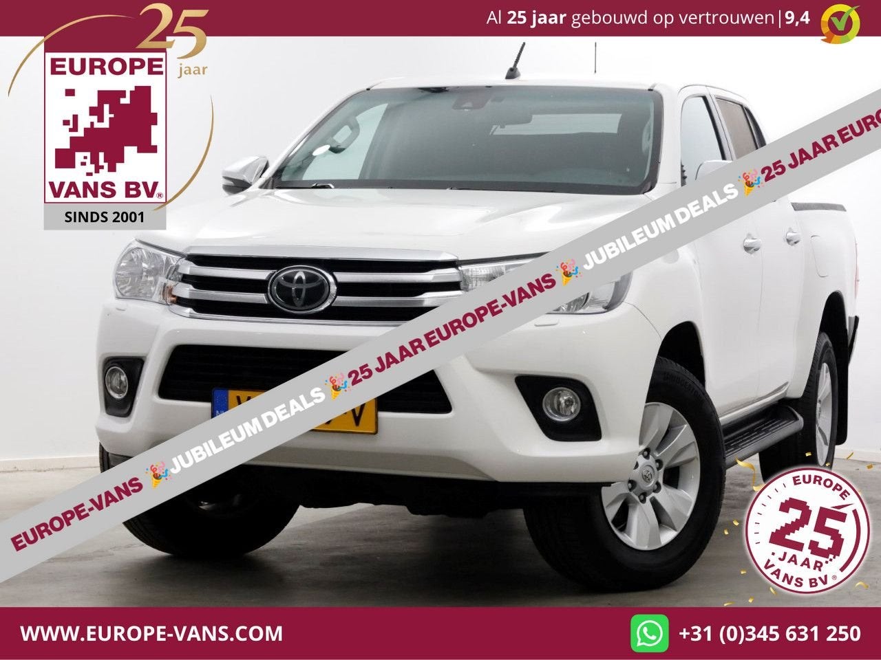 Toyota HiLux 2.4 D-4D-F 150pk E6 4WD 4x4 Double Cab Automaat, Auto's, Automaat, Wit, Bedrijf, Diesel