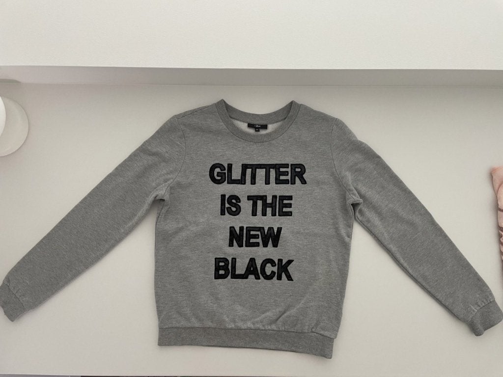 Pull gris à sequins noirs taille XS, Gris, Enlèvement ou Envoi, JBC, Comme neuf