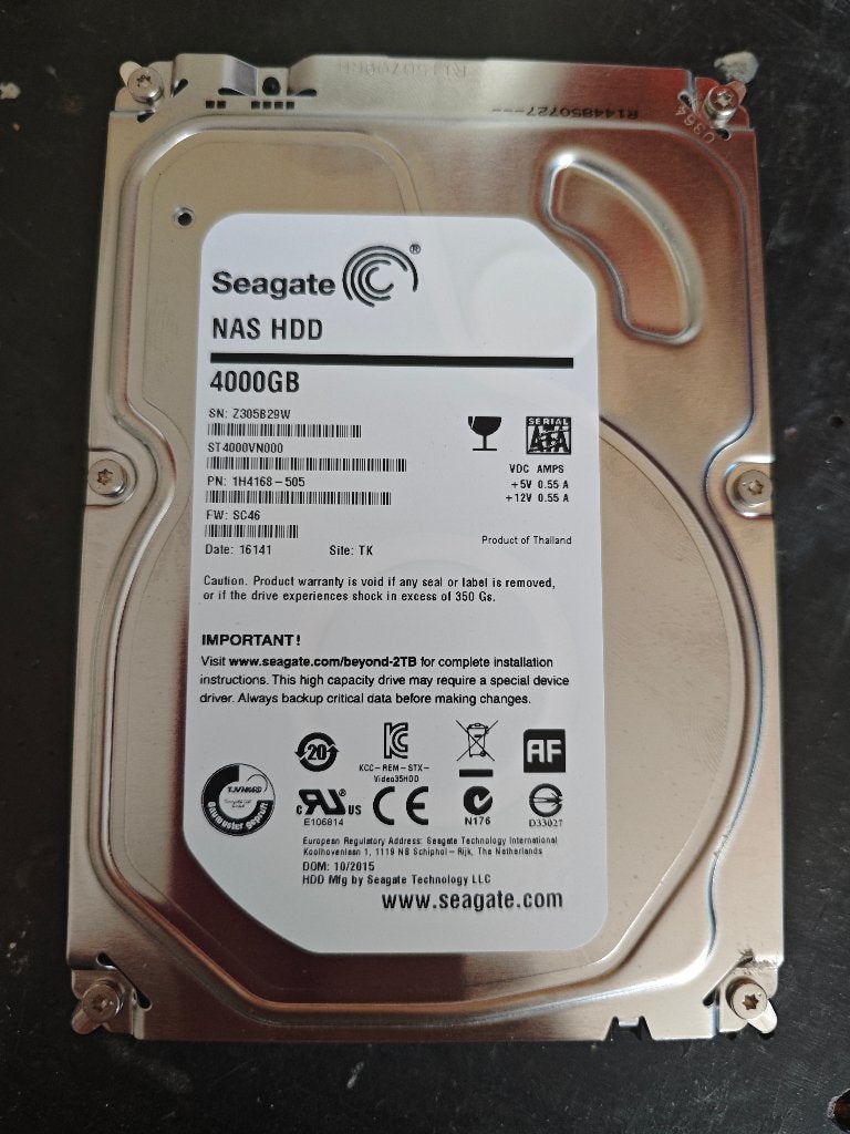 Seagate NAS HDD - 4TB, Computers en Software, Harde schijven, Ophalen of Verzenden, NAS, HDD