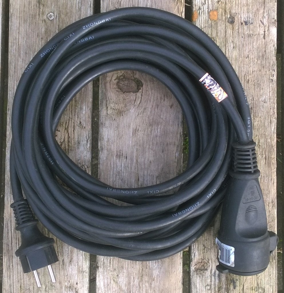Verlengsnoer 10 meter 230 Volt (3x1,5mm) Neopreen, Ophalen of Verzenden, Zo goed als nieuw, Apparatuur