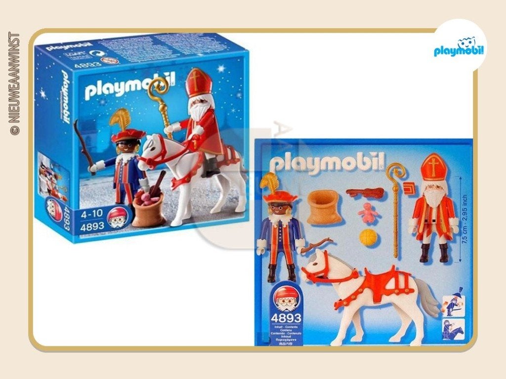 Playmobil 4893 - Sinterklaas, Piet en Amerigo - COMPLEET!, Envoi, Comme neuf