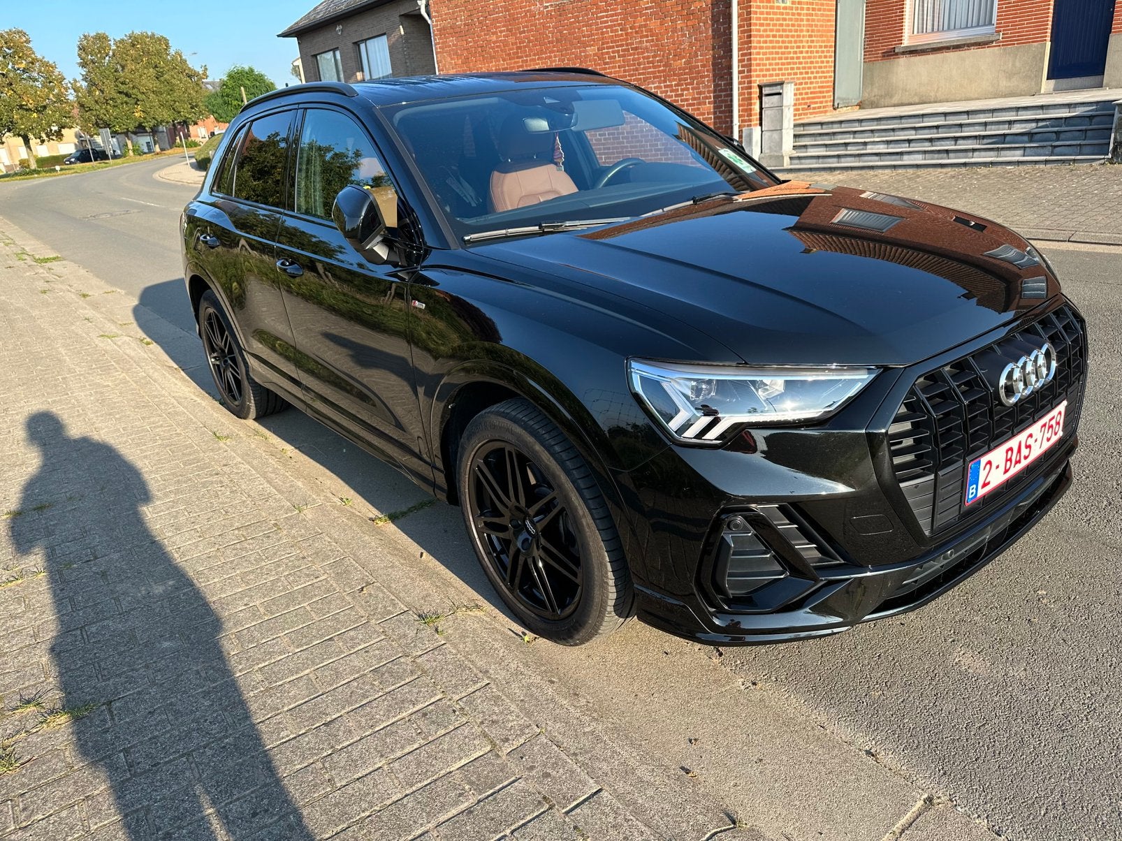 Audi Q3 Hybride, Auto's, Audi, Euro 6, Zwart, Leder, Bruin