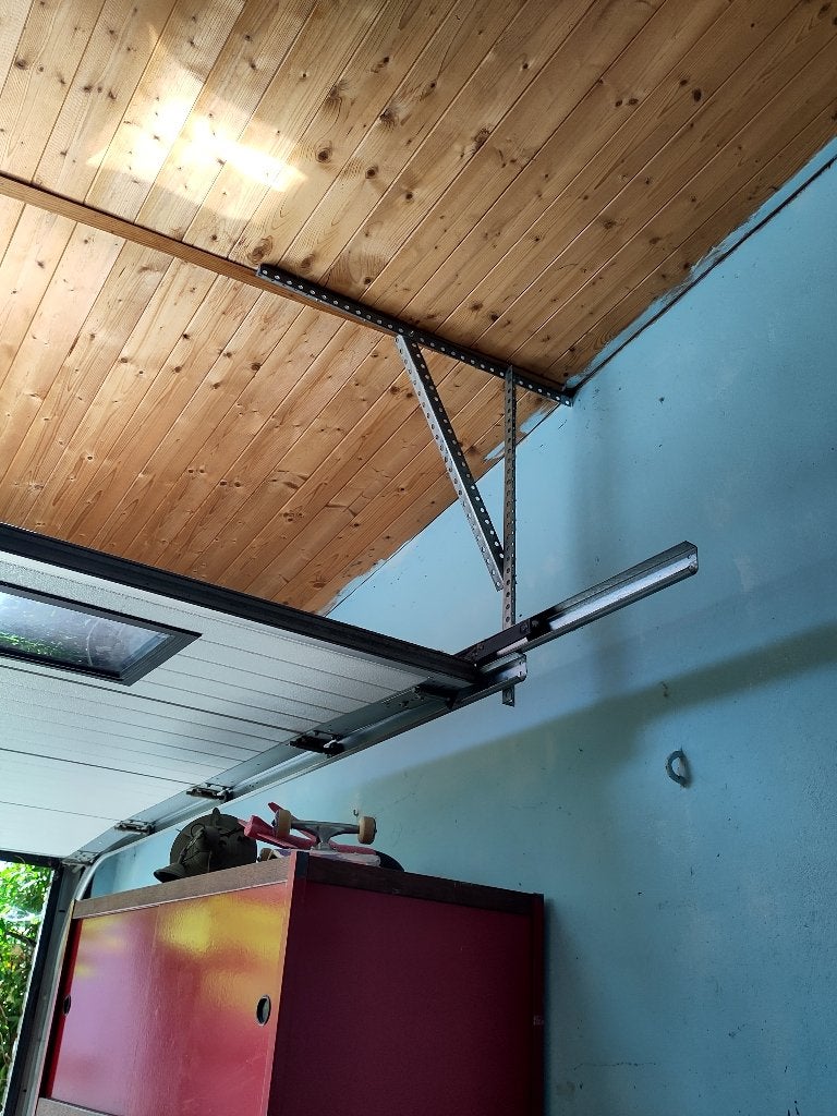 sectionale poort, Doe-het-zelf en Bouw, Ophalen, Gebruikt, Garagedeur, Glas
