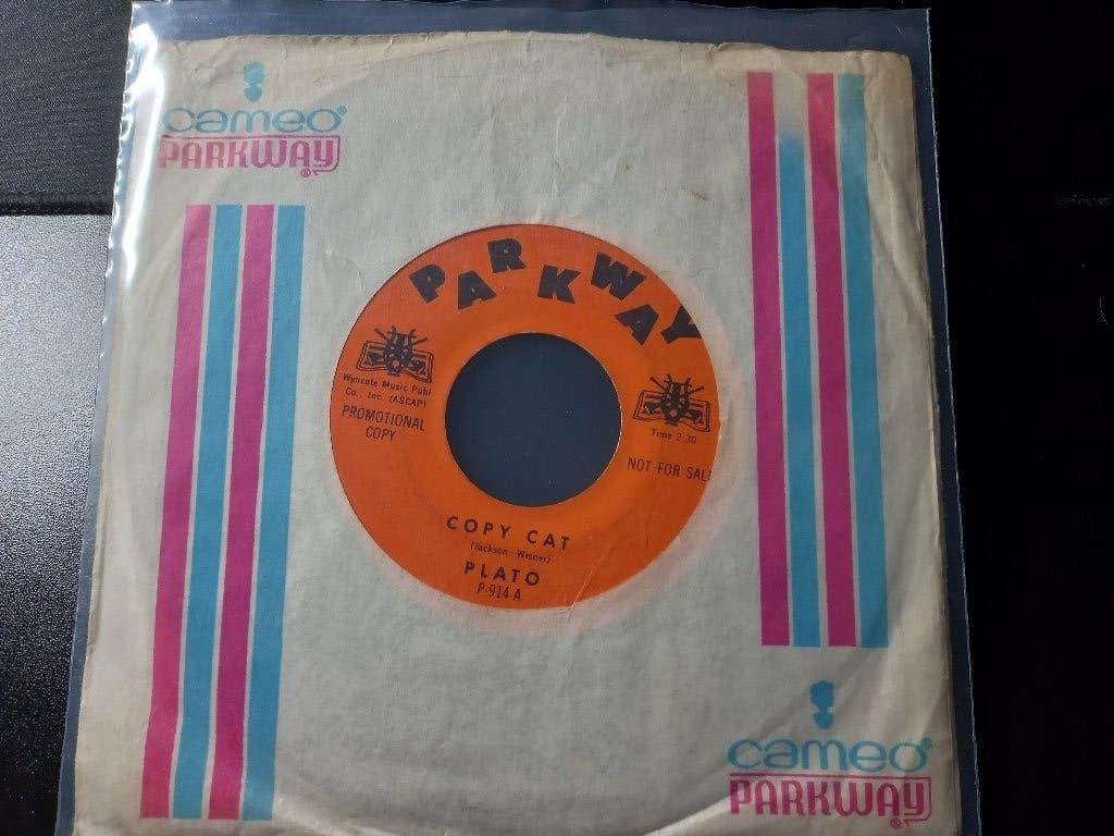 Plato – Copy Cat - '7 " Popcorn Oldie Promo ", Ophalen of Verzenden, Zo goed als nieuw, Overige typen, R&B en Soul