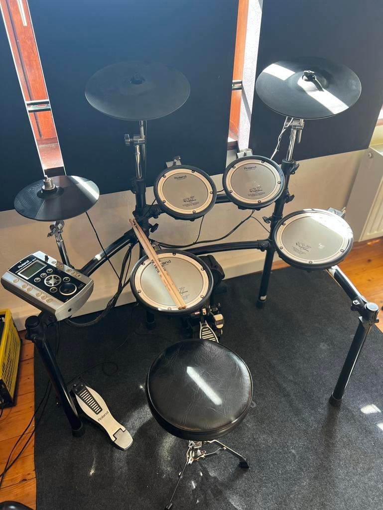 Roland TD-9 + Crashpad mat/drumsticks, Ophalen, Gebruikt, Roland