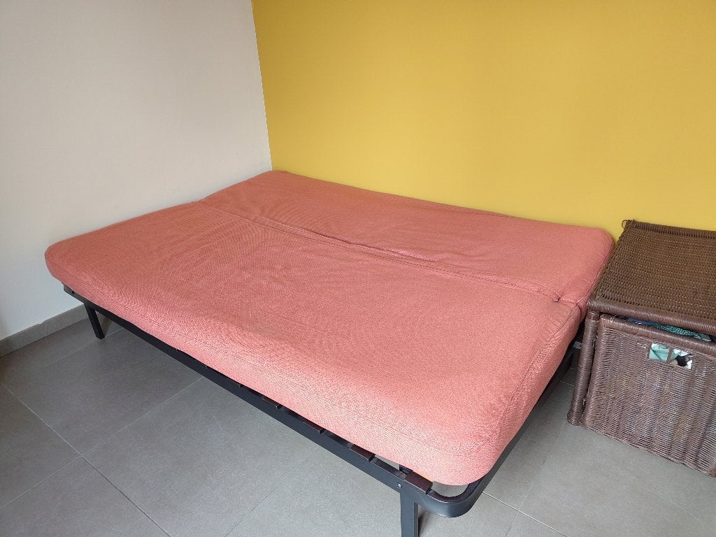 Slaapbank 140x200 ikea, Huis en Inrichting, Slaapkamer | Slaapbanken, Ophalen, 140 cm, Zo goed als nieuw, Twijfelaar