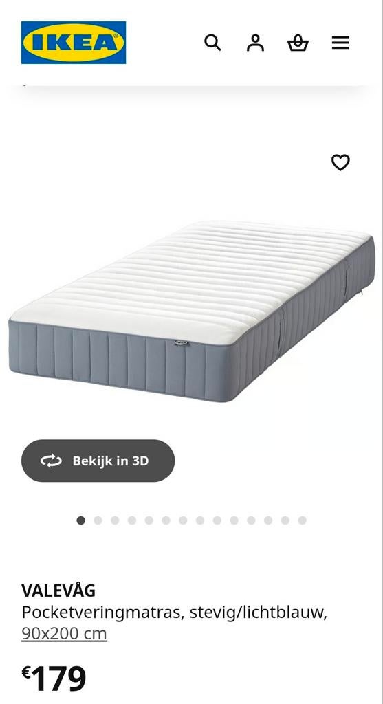 2 matrassen valevag ikea NIEUW, Maison & Meubles, Enlèvement ou Envoi, Matelas