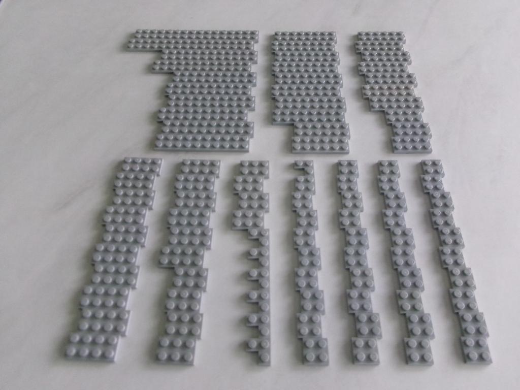 Licht blauwgrijze Lego 2x platen, Gebruikt, Lego, Ophalen of Verzenden, Losse stenen